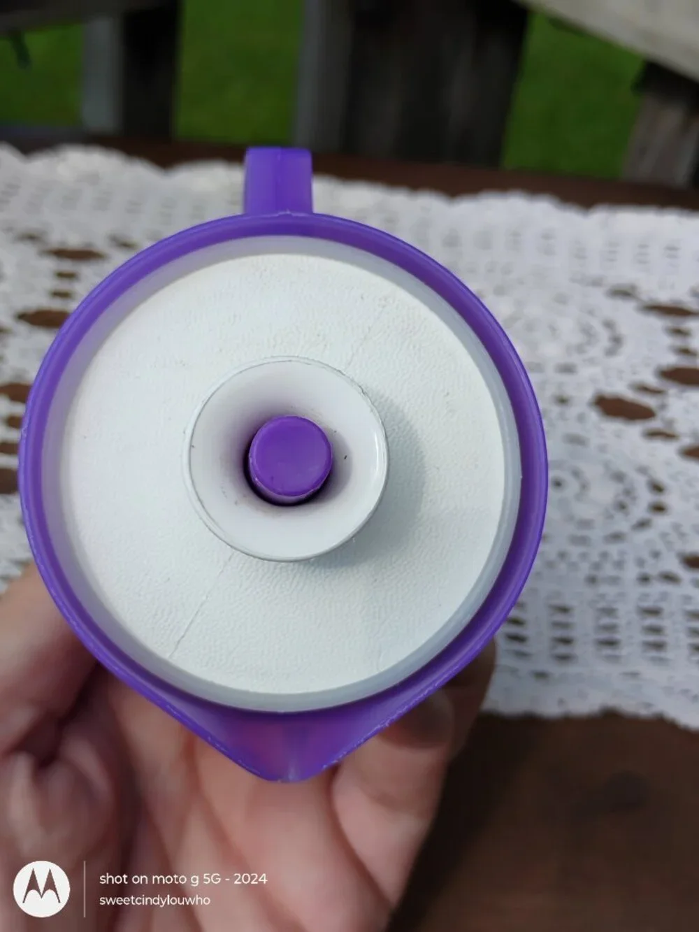 Tupperware Toys grape purple mini party set pitcher with classic push button lid